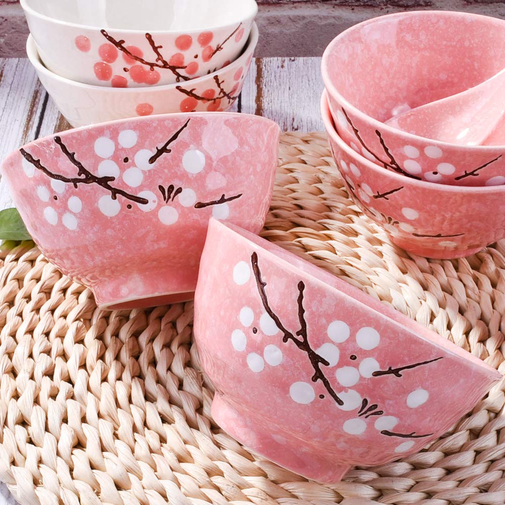 Amazon.com: Whitenesser Japanese Rice Bowls Set of 4 - Japanese